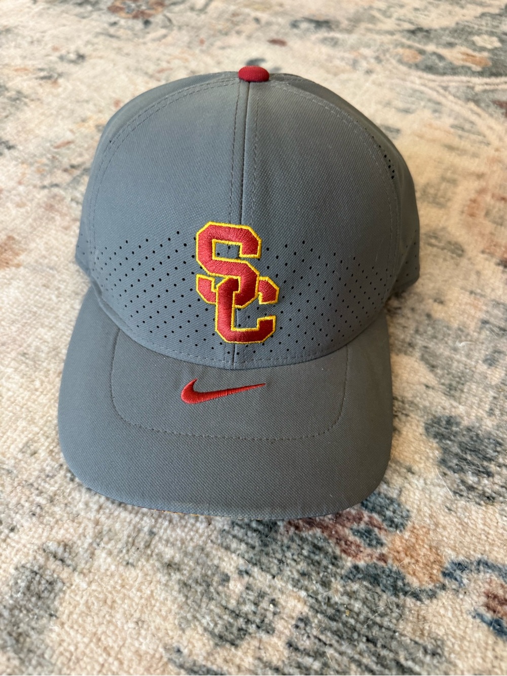 Nike Gray Hat with Red & Gold USC Logo